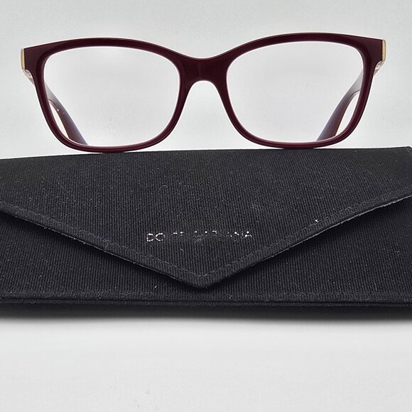 *SOLD* Dolce & Gabbana DG 5077 3285 Bordeaux Eyeglasses Frame w/ Case Italy 54mm - Picture 1 of 15